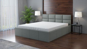 łóżko RADO tapicerowane stelaż + materac 160x200