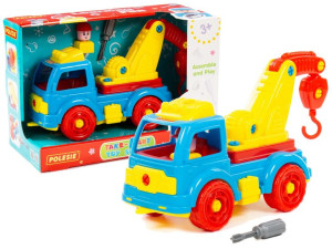 Dziecięcy Dźwig Holownik Transport Klocki Do Rozkręcania DIY 38 Elementów