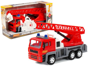 Zabawkowy Samochód Auto Strażacki "Ałmaz" Wysuwana Drabina 70 cm Czerwony
