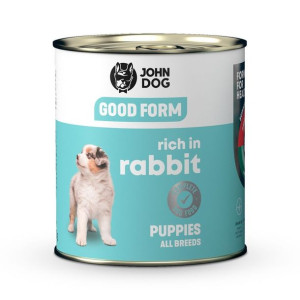 JOHN DOG GOOD FORM Rabbit Puppies Królik 800g MOKRA KARMA