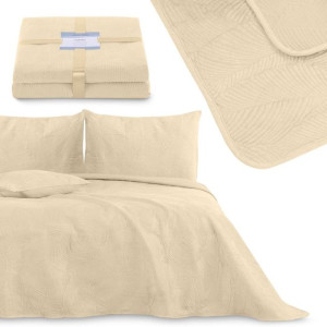 AmeliaHome Narzuta dwustronna z przeszyciem PALSHA 200x220 cappuccino