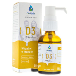 Avitale, Witamina D3 1000 x 30ml ALINESS