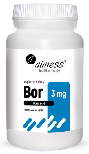 Bor 3 mg (kwas borowy) x 100 tabletek vege ALINESS