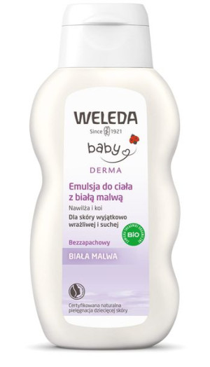 Emulsja do ciała biała malwa bezzapachowa 200ml Weleda