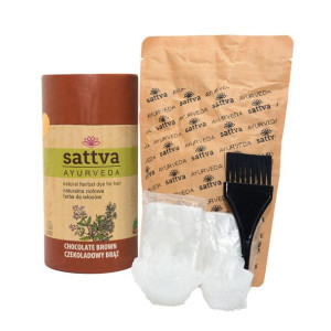 Henna czekoladowy brąz 150g Sattva