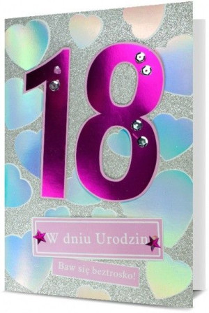 Kartki na 18 urodziny dla dziewczyn H1741