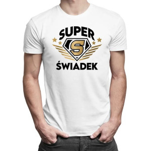 Super świadek - męska koszulka z nadrukiem dla świadka prezent