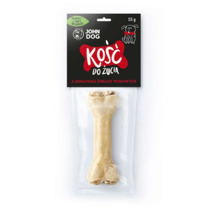JOHN DOG Kość do żucia z dodatkiem żwaczy wołowych 12cm