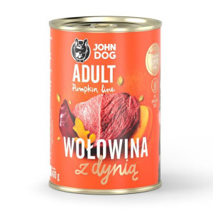 JOHN DOG Wołowina z dynią Adult 400g MOKRA KARMA