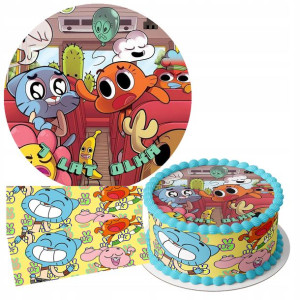 Zestaw Opłatek 17cm + Obwoluty - Gumball + Gratis