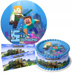 Zestaw Opłatek 16cm + Obwoluty - Minecraft +gratis