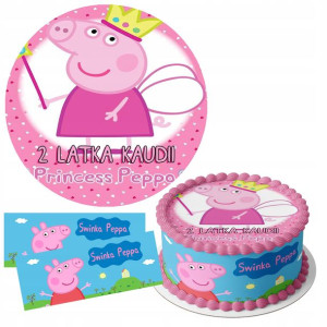 Zestaw Opłatek 16cm + Obwoluty - Świnka Peppa +gs