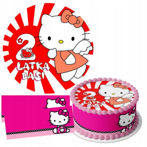 Zestaw Opłatek 16cm + Obwoluty - Hello Kitty + Grs