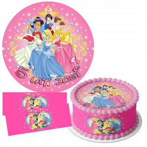 Zestaw Opłatek 16cm + Obwoluty - Disney Princess +