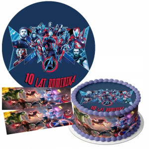 Zestaw Opłatek 15cm + Obwoluty - Avengers +gratis