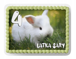 Opłatek Na Tort A4 Prostokąt - Króliczek Wybór