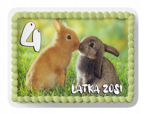 Opłatek Na Tort A4 Prostokąt - Króliczek Wybór
