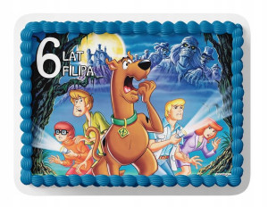Opłatek Na Tort A4 Prostokąt - Scooby-doo Bajka