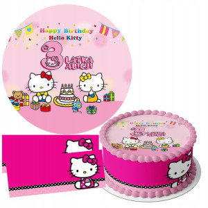 Zestaw Opłatek 20cm + Obwoluty - Hello Kitty + Grs