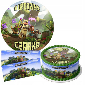 Zestaw Opłatek 20cm + Obwoluty - Minecraft +gratis