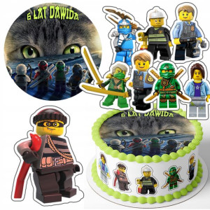 Zestaw Opłatek 29cm + Postacie - Lego Ninjago + G