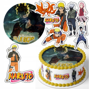 Zestaw Opłatek 19cm + Postacie - Naruto Anime +g