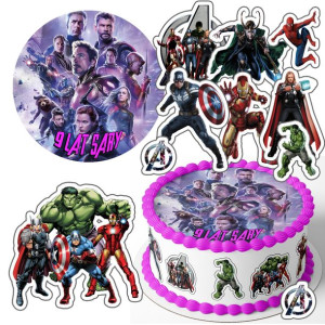 Zestaw Opłatek 16cm + Postacie - Avengers Wybór +