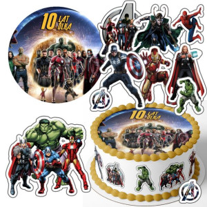Zestaw Opłatek 16cm + Postacie - Avengers Wybór +