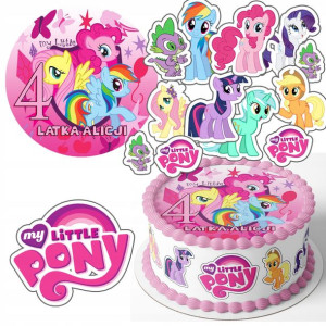 Zestaw Opłatek 15cm + Postacie - My Little Pony +