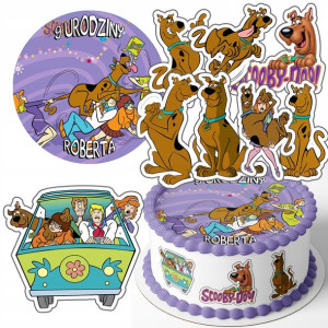 Zestaw Opłatek 20cm + Postacie - Scooby-doo +g