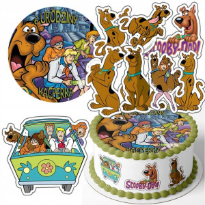 Zestaw Opłatek 20cm + Postacie - Scooby-doo +g
