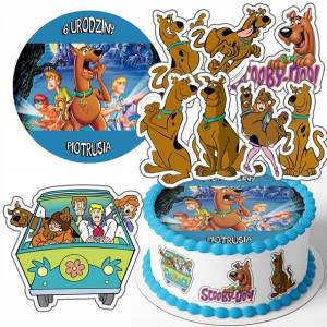 Zestaw Opłatek 20cm + Postacie - Scooby-doo +g