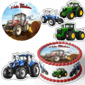 Zestaw Opłatek 20cm + Postacie - Traktor Farma +g