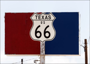 A representation of the sign for the Texas portion