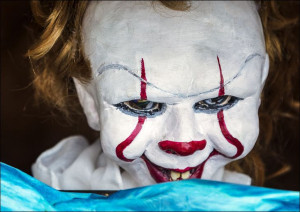 A rendition of the scary clown, Carol Highsmith -