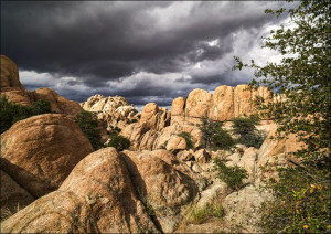 A portion of the in the “Granite Dells” — exposed