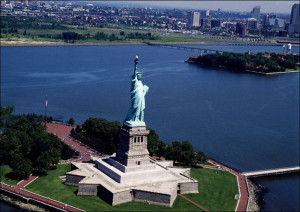 Aerial view of the Statue of Liberty, Carol Highsm
