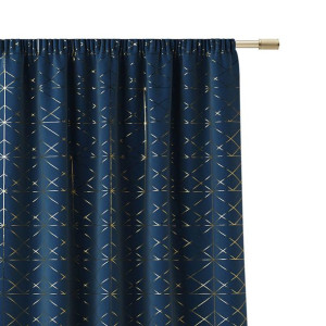 Zasłona Gotowa Glammy 140x280 Taśma C Niebieska
