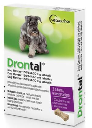 VETOQUINOL Drontal - Dog Flavour Tabletki Dla Psów 2tabl. (kostki)