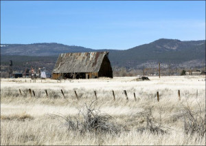 An old hay barn on the outskirts of Susanville, se