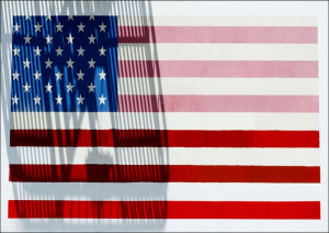 American flag mural in Chinatown, Carol Highsmith