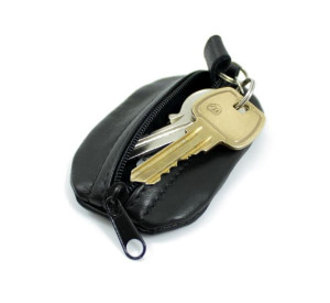 Małe, skórzane etui na klucze Owal, etui na pendrive