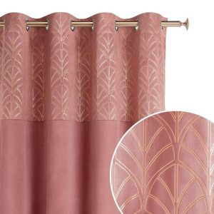 Zasłona Welurowa Bliss 140x250 Przelotki Róż