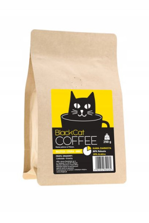 Kawa ziarnista BLACK CAT 20%arabika80%robusta 250g