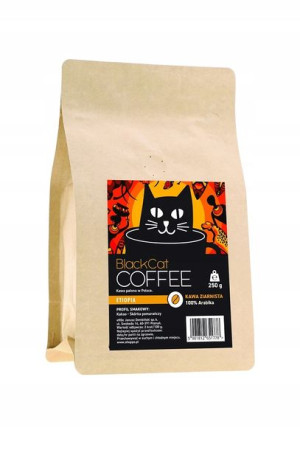 Kawa BLACK CAT świeżo palona Etiopia 100% Arabica