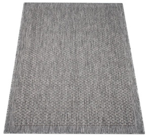 Dywan tkany na płasko antypoślizgowy szary 60x100