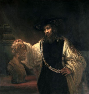 Aristotle with a Bust of Homer, Rembrandt - plakat