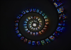 Architect Philip Johnson’s stained-glass "Glory Wi