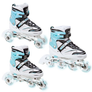 Rolki Wrotki 3w1 Croxer Novum White/Mint 39-42 LED