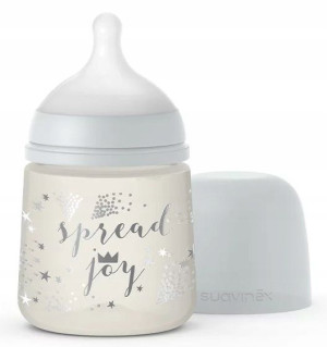 Suavinex Butelka 0+ Spread Joy 150Ml Szara Korona